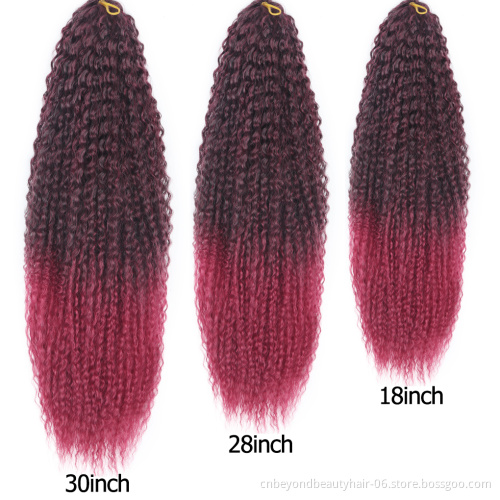 Aliexpress Hot selling Afro Curls Yaki Kinky Curly Crochet Braiding Hair Extensions Marly Hair for Russia